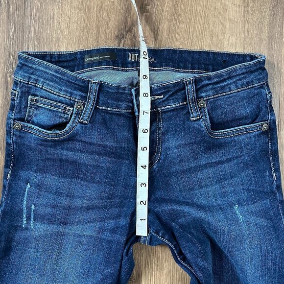 Kut from the Kloth Catherine Mid Rise Boyfriend Distressed Jeans Sz 4 - Picture 7 of 11